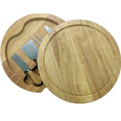 Set de Cuchillos para Quesos en Caja de Madera