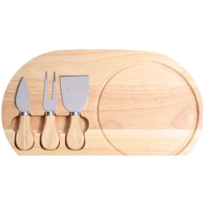 Tabla para Quesos Ovalada con 3 Accesorios