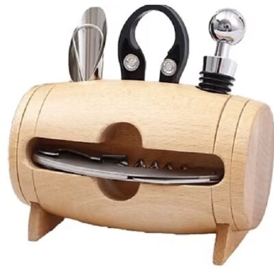 Set de Accesorios para Vino Modelo Barril