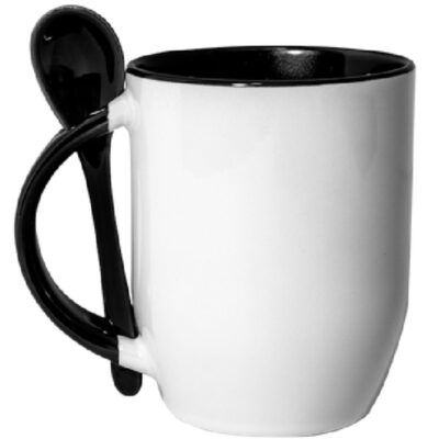 Taza de Cerámica con Cucharita para Sublimar