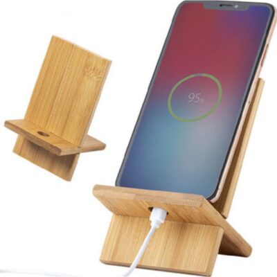 Soporte para Celular de Bambú para Escritorio