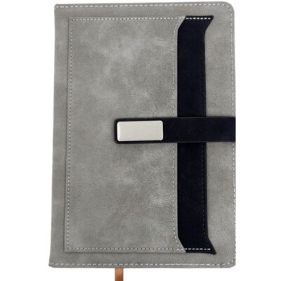 Libreta Ejecutiva Gamuza Dos Tonos con Cierre Magnético
