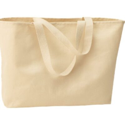 Bolsa de Canvas Natural con Asa Tejida