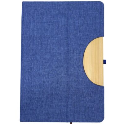 Cuaderno Rígido de Tela con Soporte para Celular en Bambú